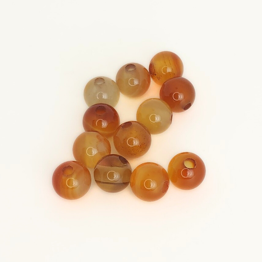 Carnelian Large-Hole Round 10mm