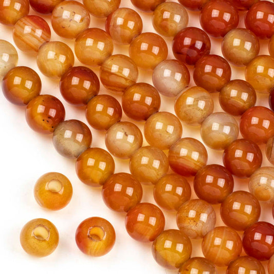 Carnelian Large-Hole Round 12mm