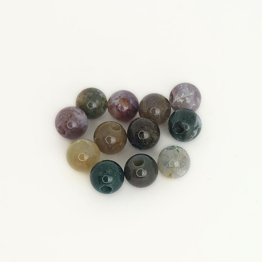 Fancy Jasper Large-Hole Round 8mm