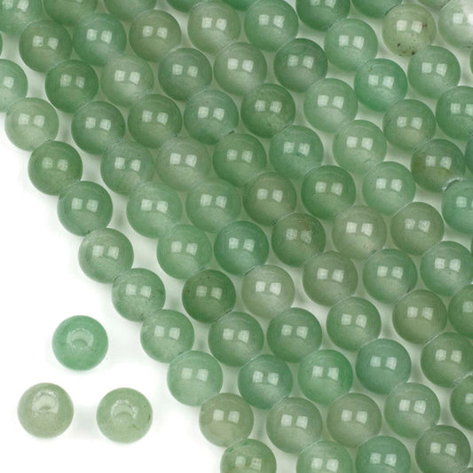 Green Aventurine Large-Hole Round 8mm