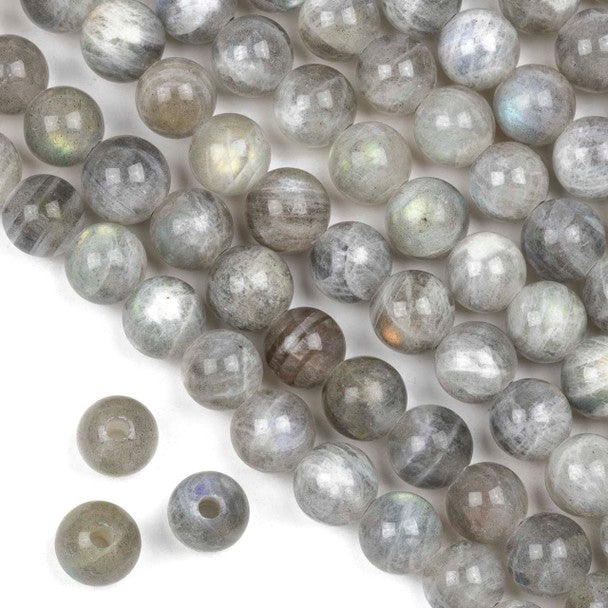 Labradorite Large-Hole Round 10mm