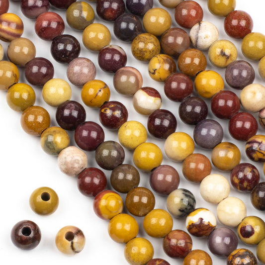 Mookaite Large-Hole Round 8mm