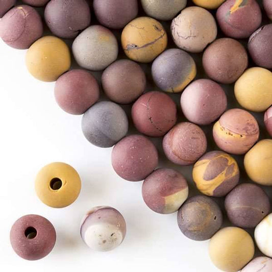Mookaite Large-Hole Round 10mm