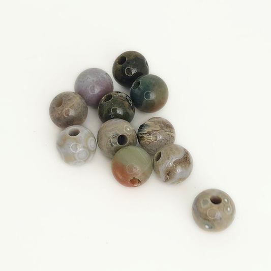Ocean Jasper Large-Hole Round 10mm
