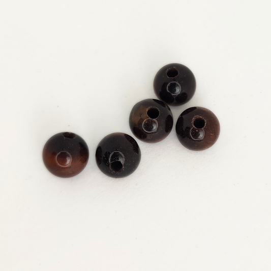 Red Tigereye Large-Hole Round 10mm