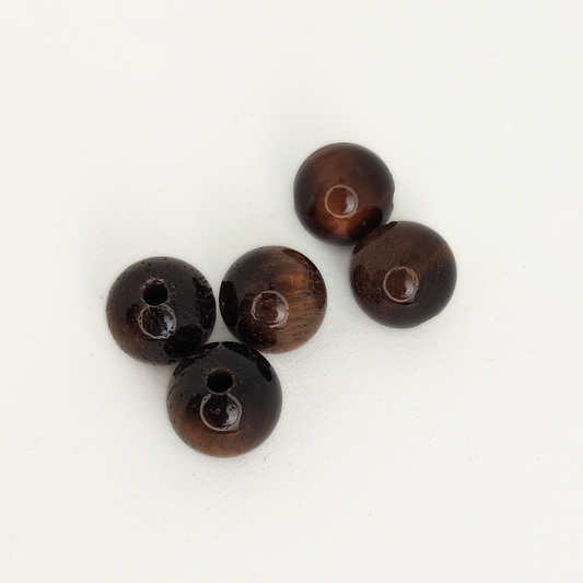 Red Tigereye Large-Hole Round 12mm