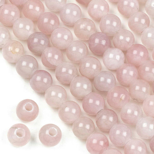 Rose Quartz Large-Hole Round 12mm