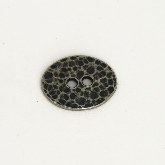 Distressed Oval Button 15mm