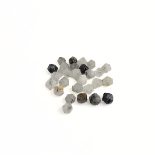 Black Tourmalinated Quartz 8mm