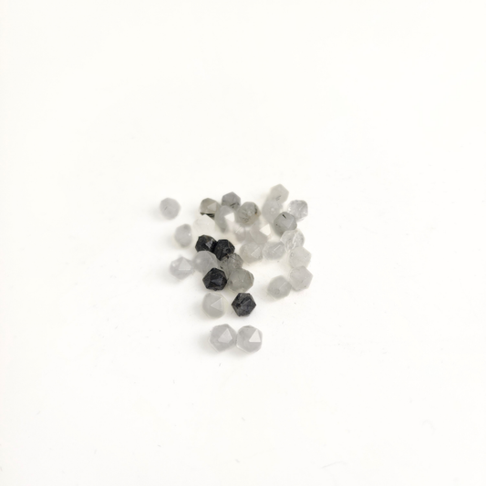 Black Tourmalinated Quartz 6mm