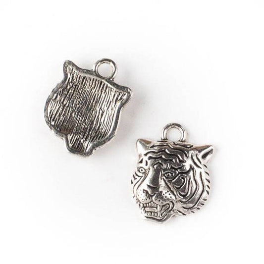 Tiger Head Charm 17x22mm