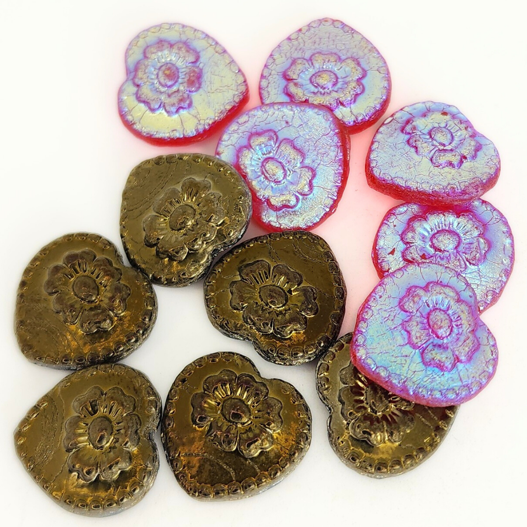 Victorian Flower Heart 16mm
