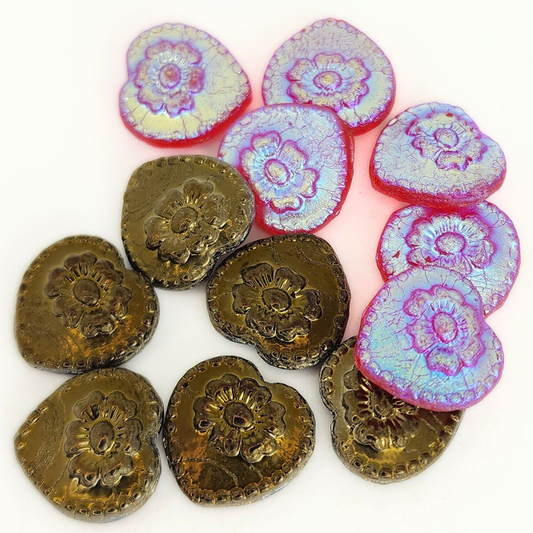 Victorian Flower Heart 16mm