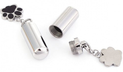 Ash Urn Cylinder w/Paw 33x10mm