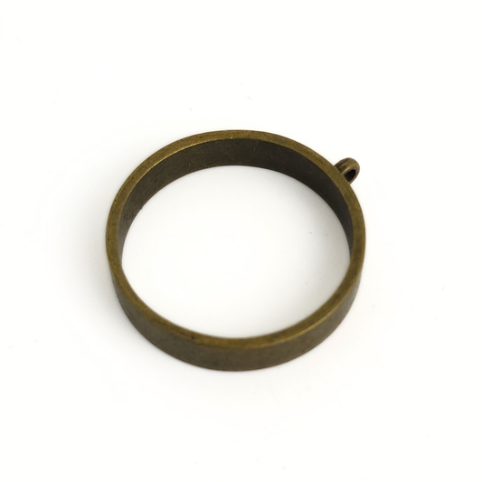 Antique Brass Hollow Pendant 1 6/8"