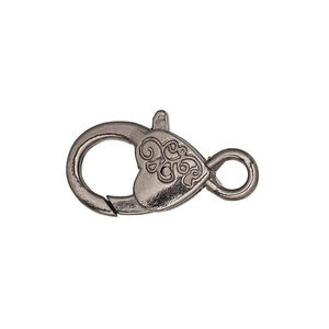 X Large Swirly Heart Clasp 20x12mm