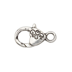 X Large Swirly Heart Clasp 20x12mm