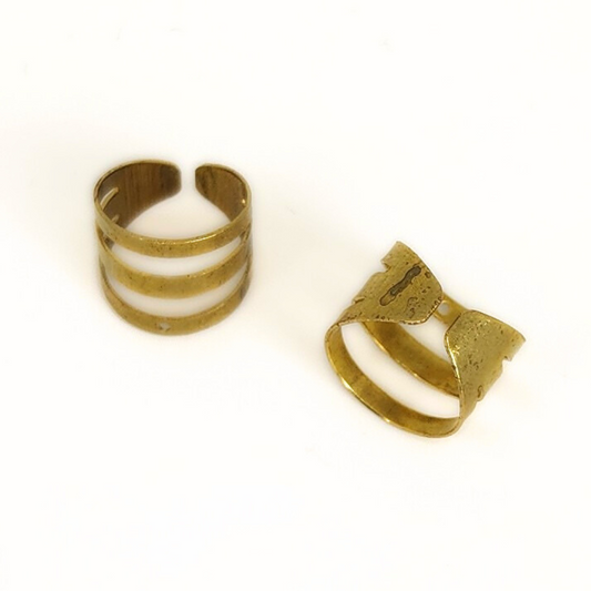 Wide Brass Ear Cuff 9mm