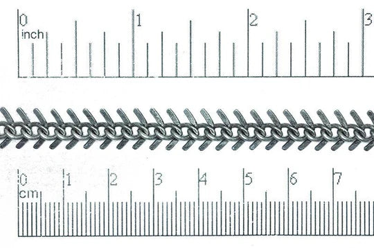 Antique Silver Fishbone Chain 9mm