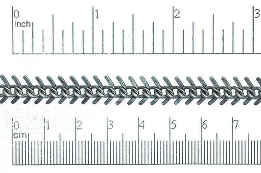 Antique Silver Fishbone Chain 9mm
