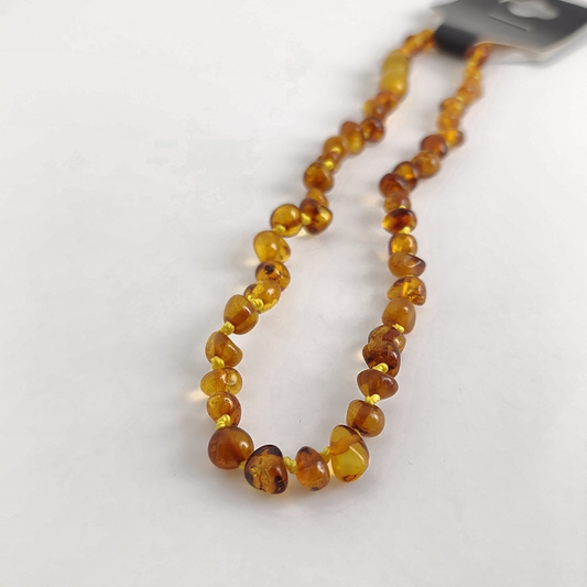 Cognac Amber Necklace 13"