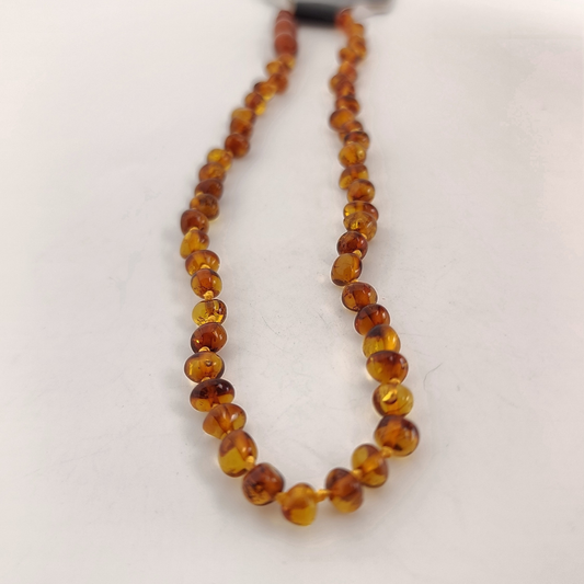Dark Honey Amber Necklace 13"