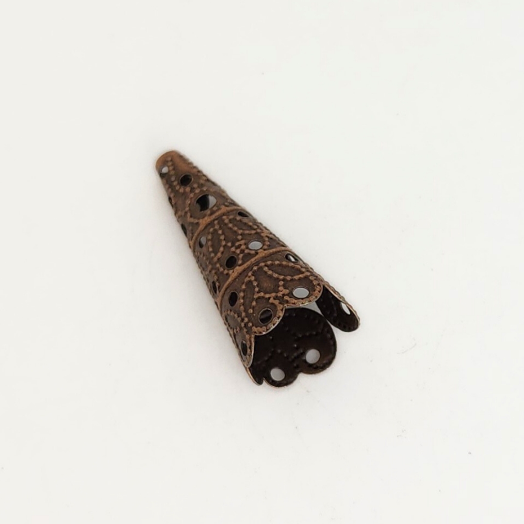 Antique Copper Cone Torch Cap 27mm
