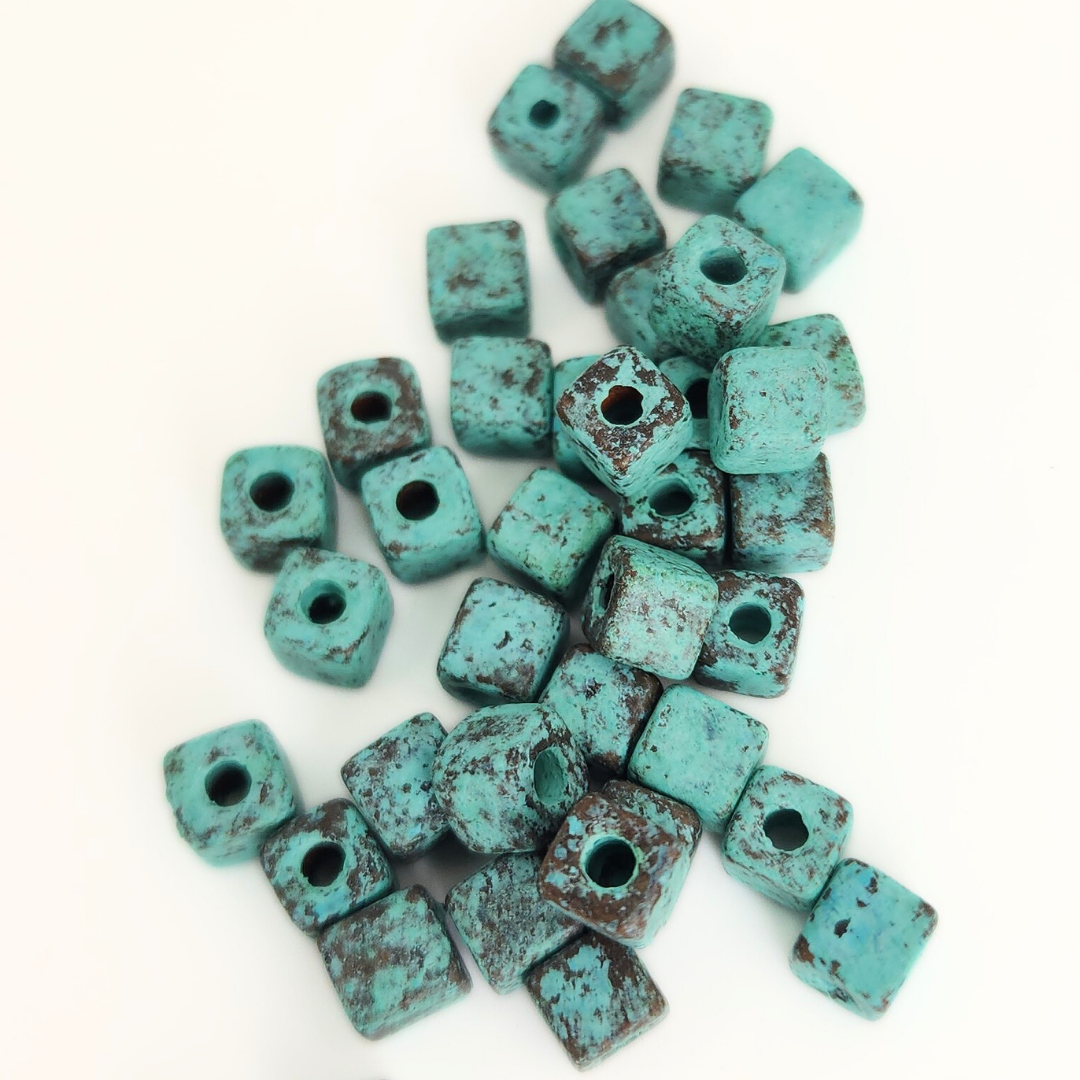 Green Patina Cube 5mm