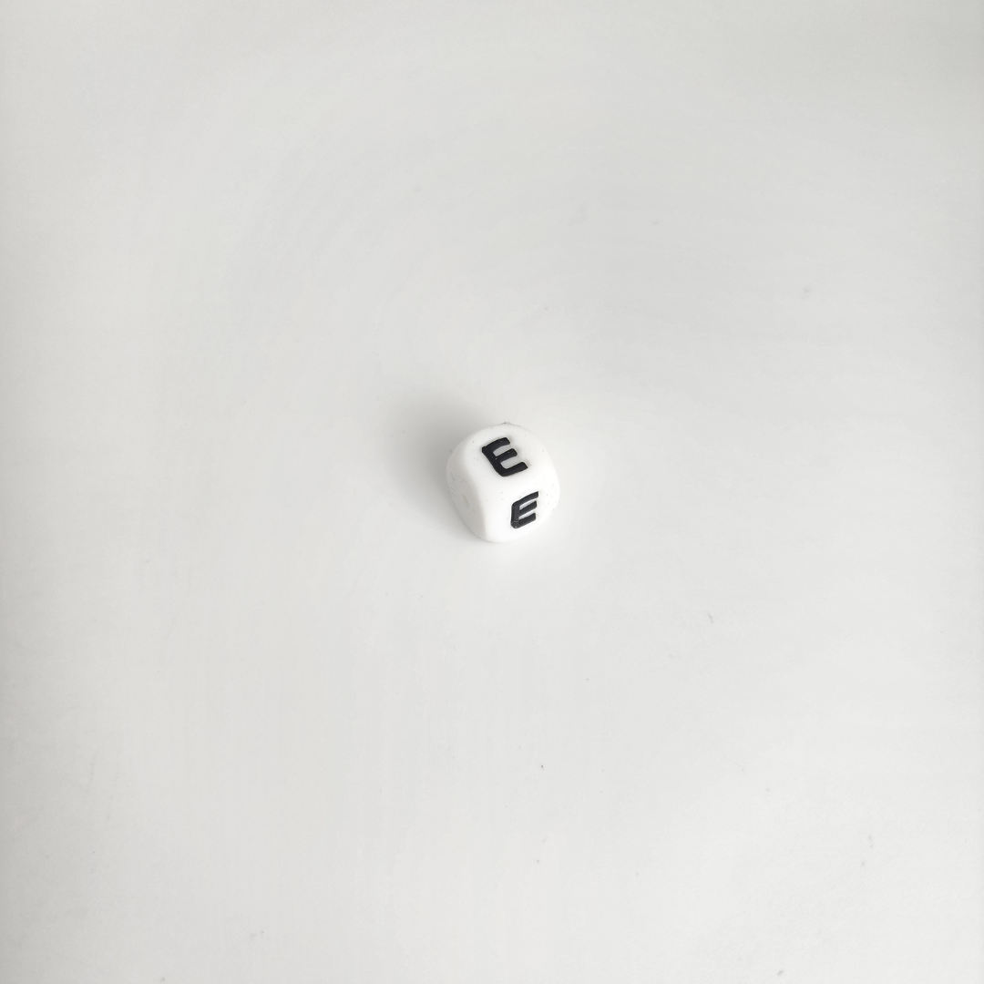 White Letter Block 12mm