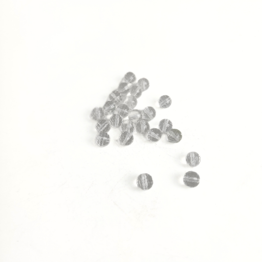 Crystal Quartz Faceted Round 6mm