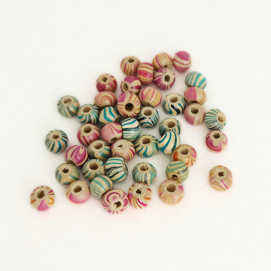 Swirled Round Assorted 6mm