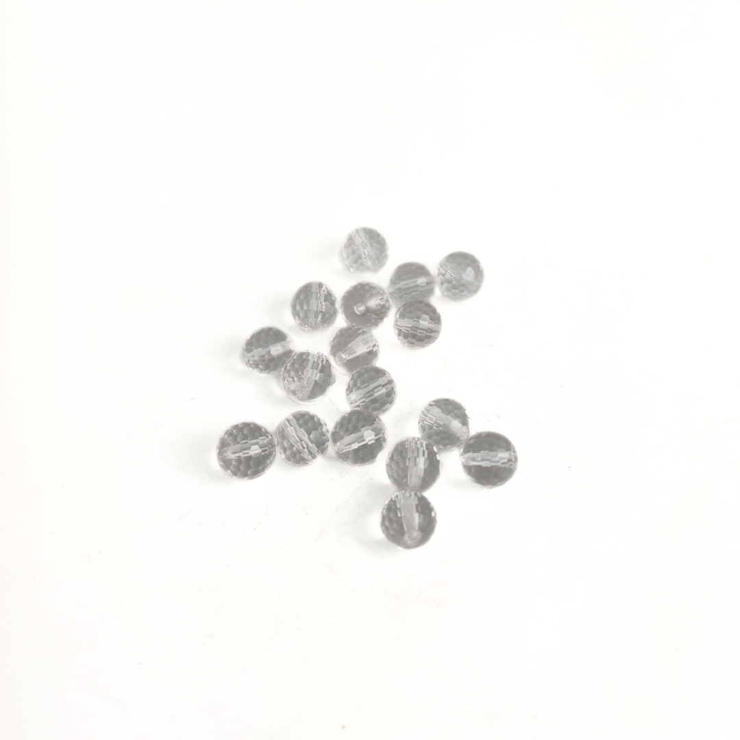 Crystal Quartz Faceted Round 8mm