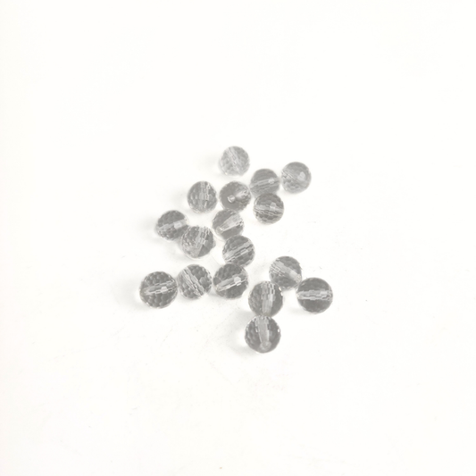 Crystal Quartz Faceted Round 8mm