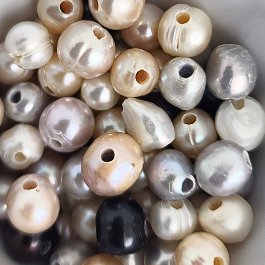 Large-Hole Freshwater Pearls