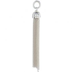 Silver Strand Tassel 40mm