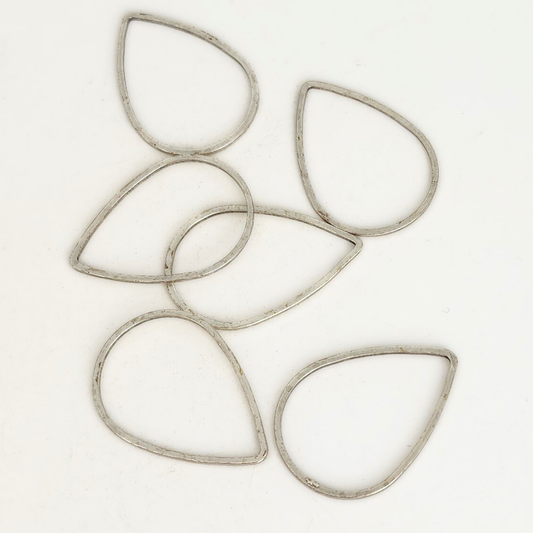 Silver Pear Frame 25x17mm