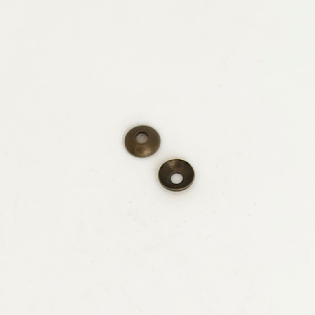 Antique Brass Cambered Cap 4mm