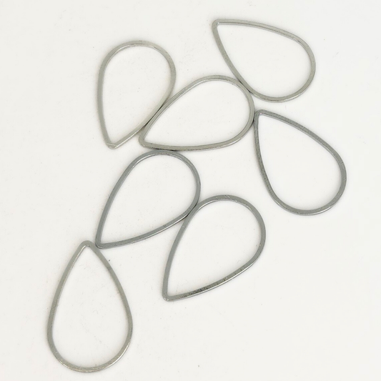 Silver Pear Frame 14x22mm