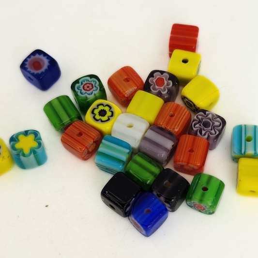 Millefiori Cube 8mm