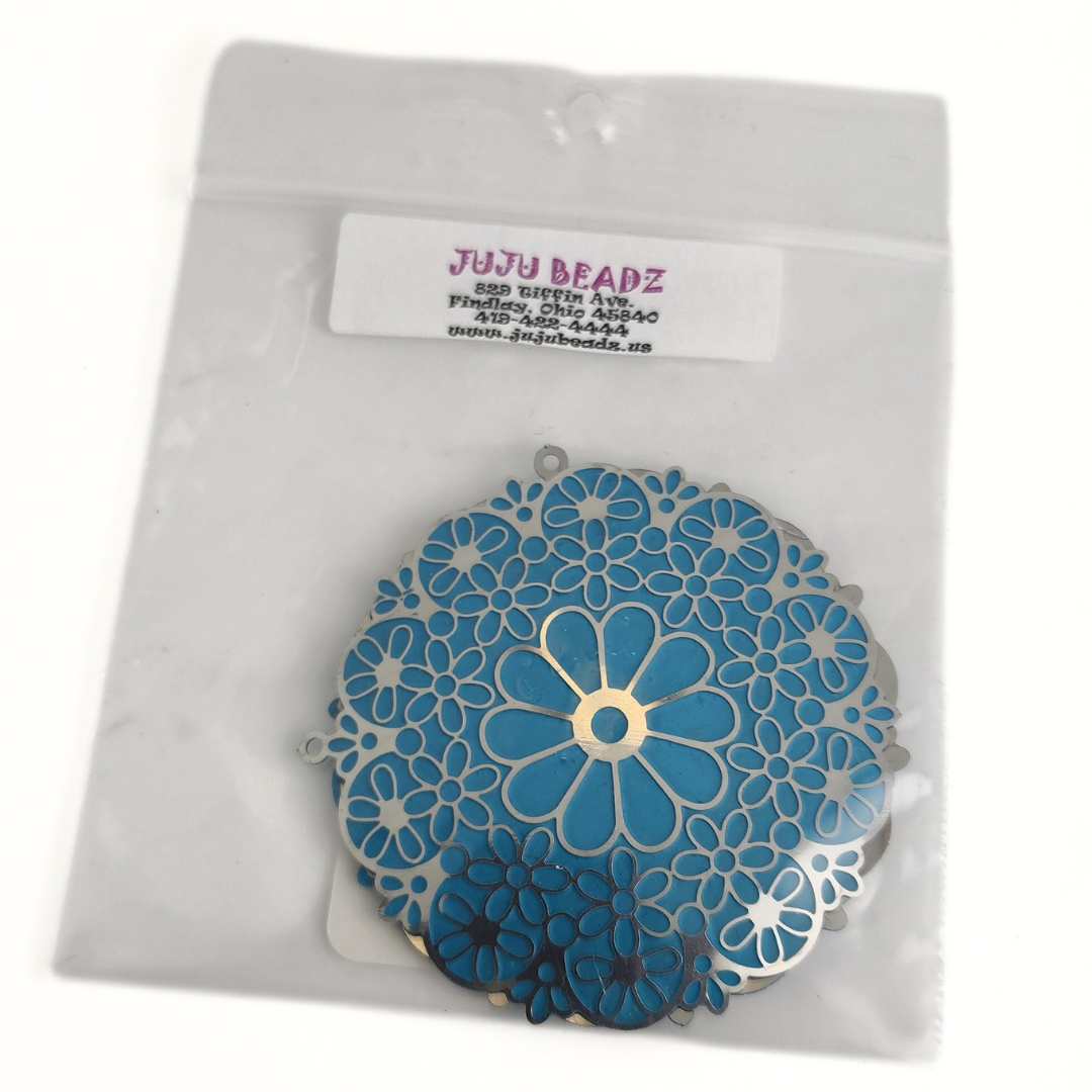 Turquoise Flower Daisy 53mm