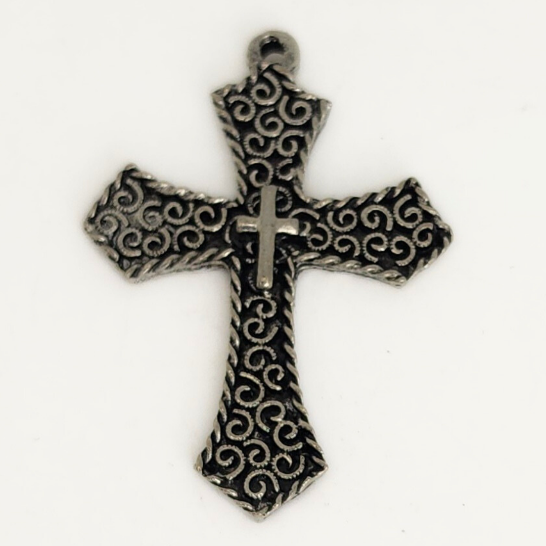 Swirls Cross 47x32mm