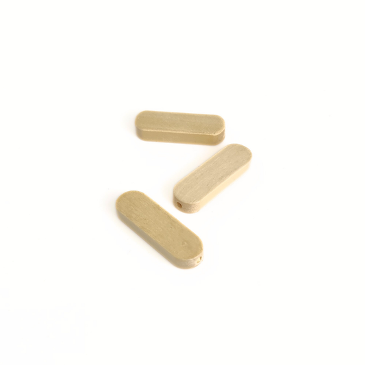 Flat Oval Wood Bead 29mm