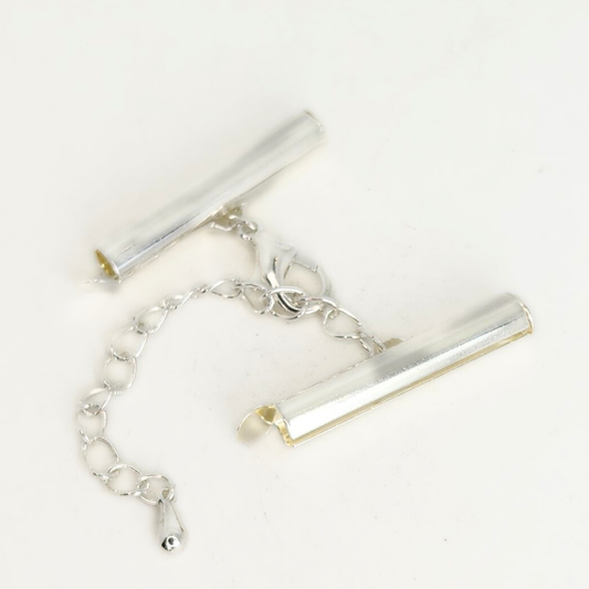 Silver Slide Connector w/Extension 25x5mm