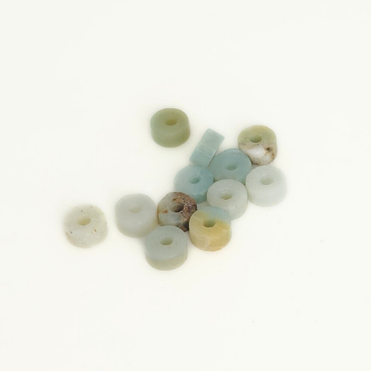 Amazonite Large-Hole Heishi 4x8mm