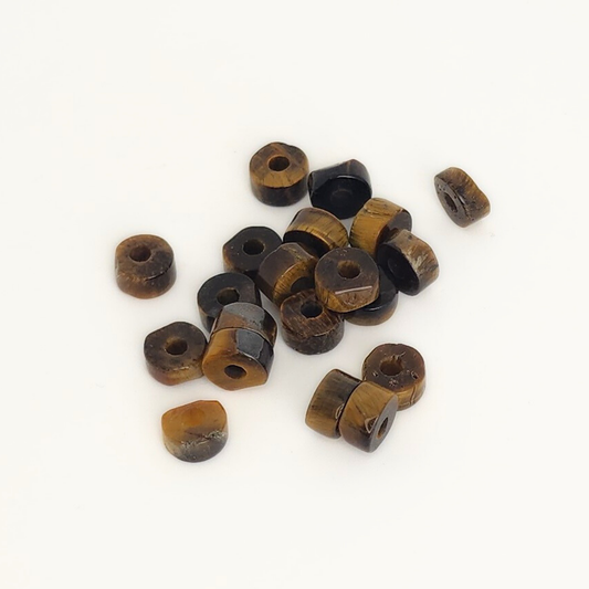 Tigereye Large-Hole Heishi 4x8mm