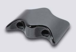 2 Hole Hematite Magnetic Bat Wing 13x18mm