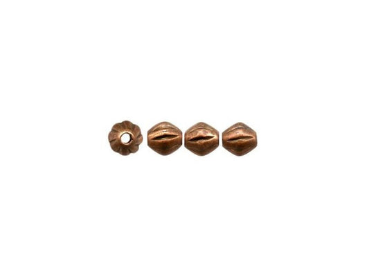 Copper Fluted Hogan Bead 3mm