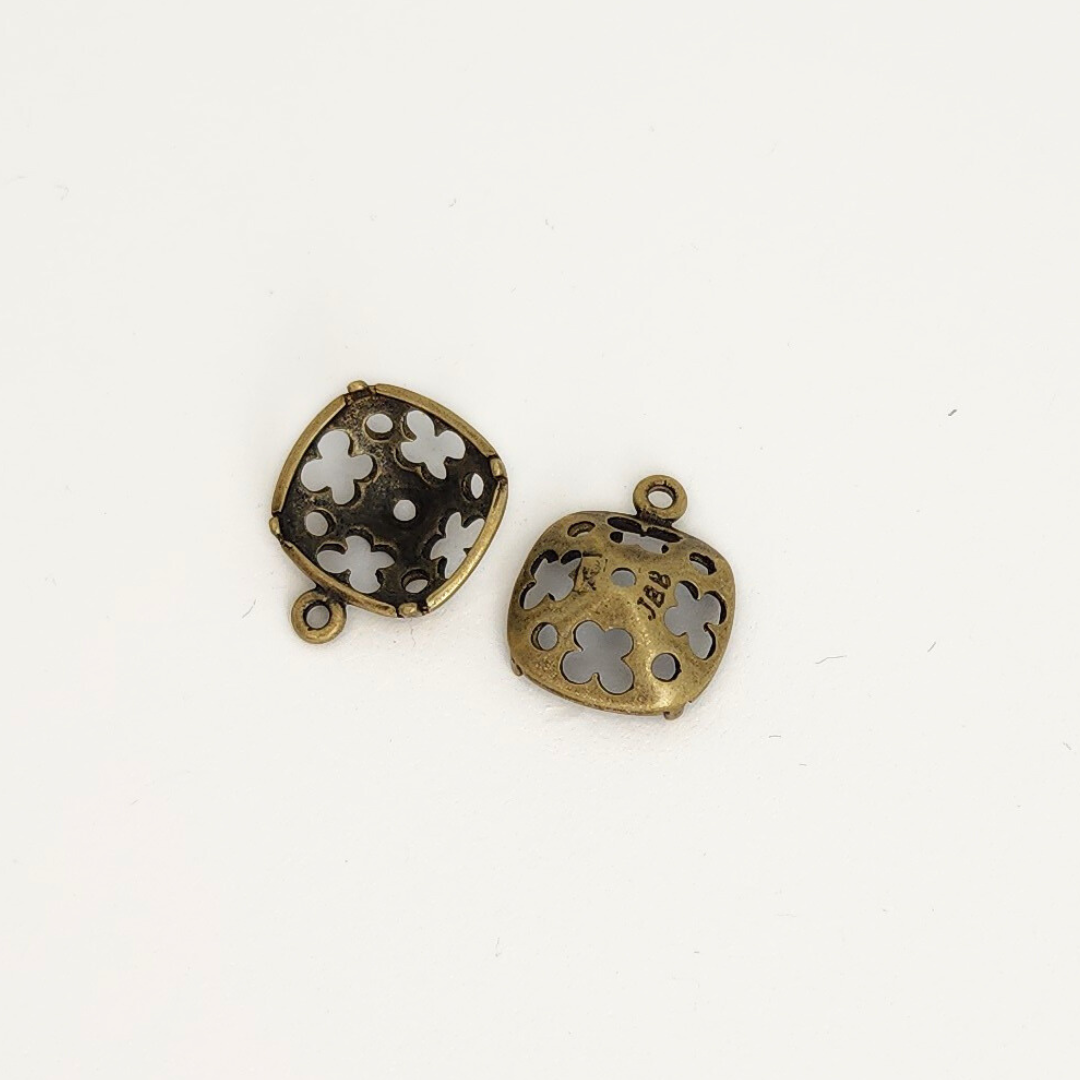 Cushion Square Bezel 1 Loop 14.5x12mm
