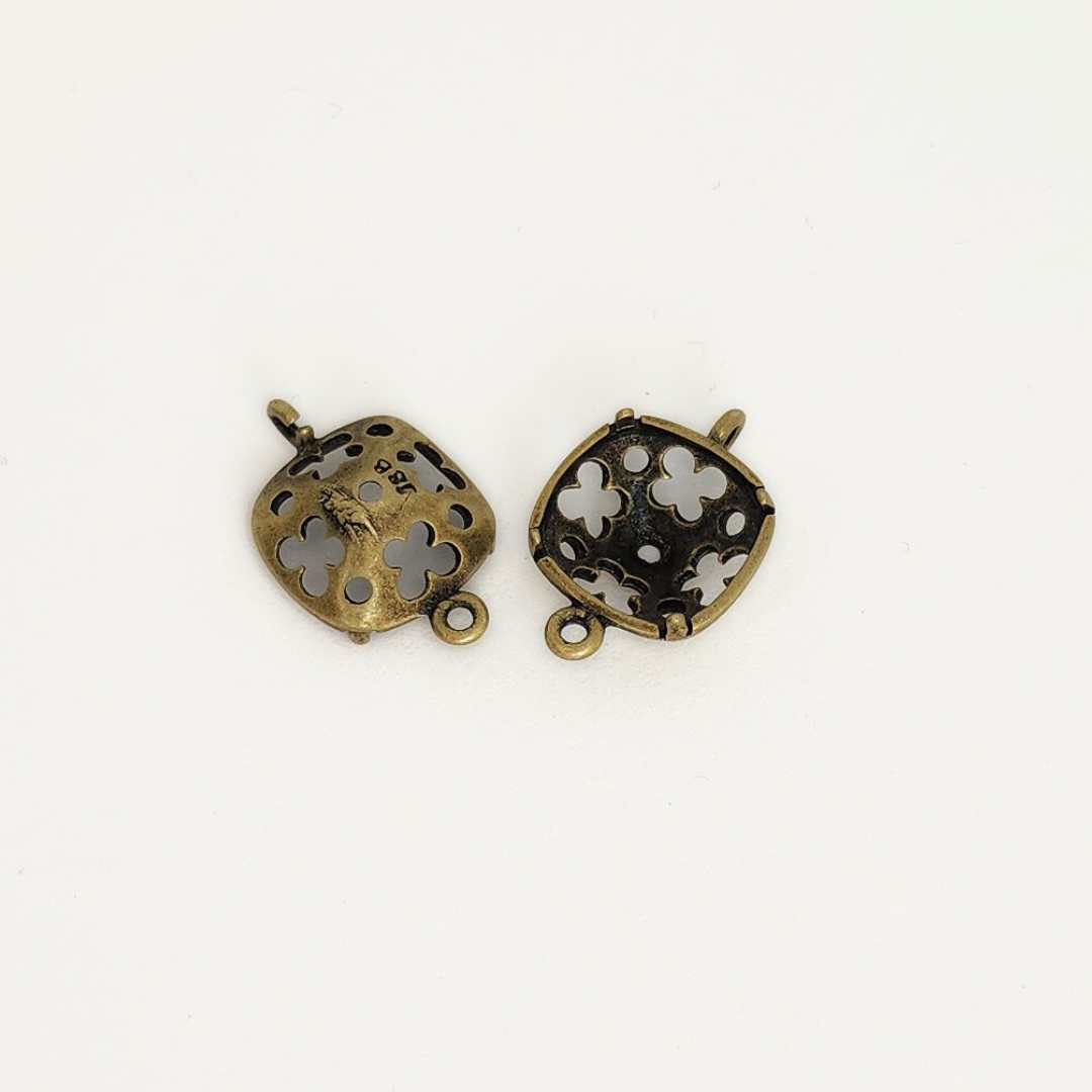 Cushion Square Bezel 2 Loop 17.5x12mm