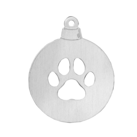 Paw Print Ornament Blank 2 1/2"